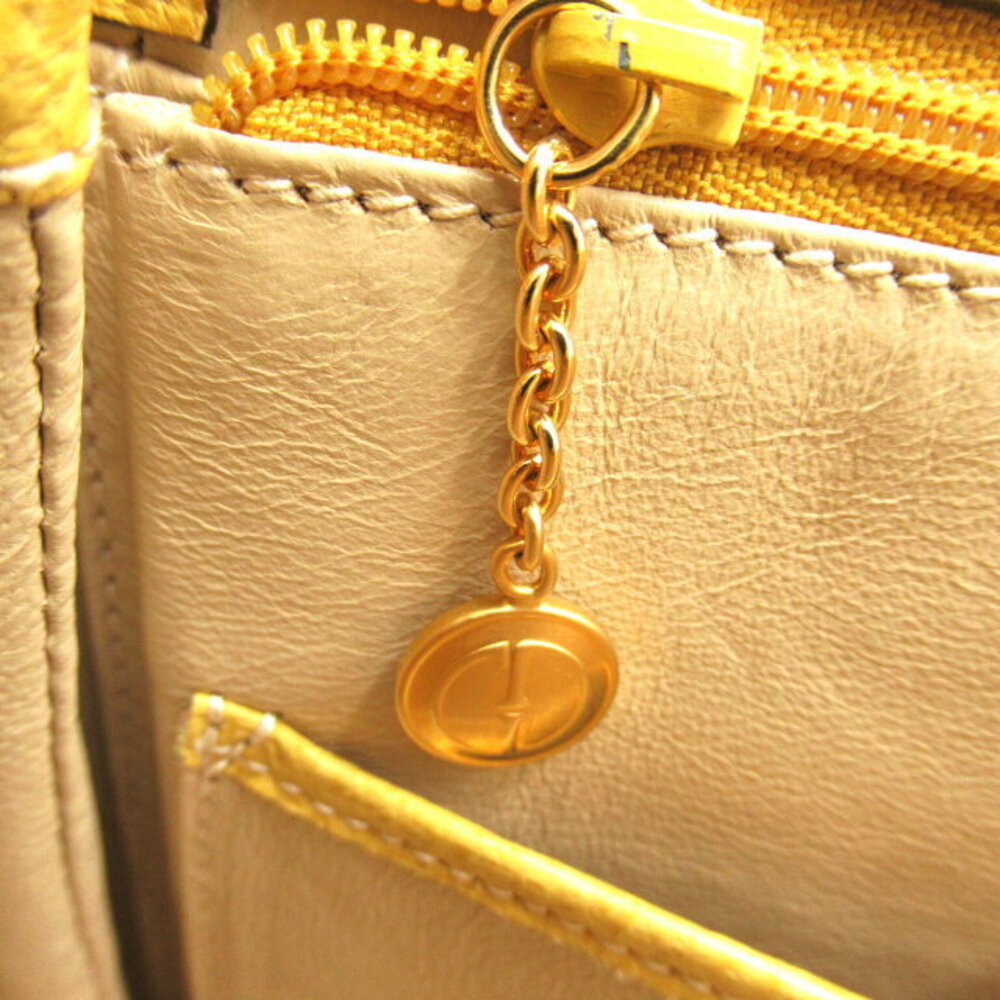 Gucci Bamboo Shoulder Bag Leather Yellow - Picture 9 of 10